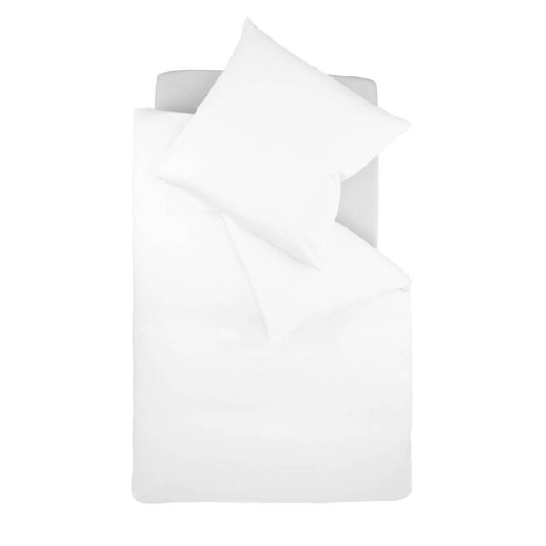 2 x Bettwäsche von Fleuresse Colours Satin Weiss 9100 / 4tlg