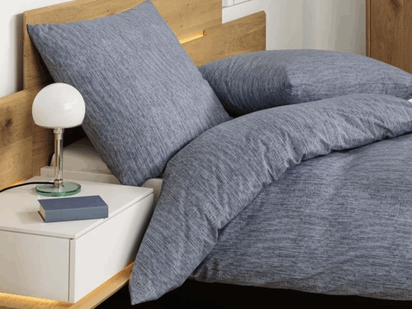2 x Janine Soft-Cotton Bettwäsche CORTINA 71000/02 blau