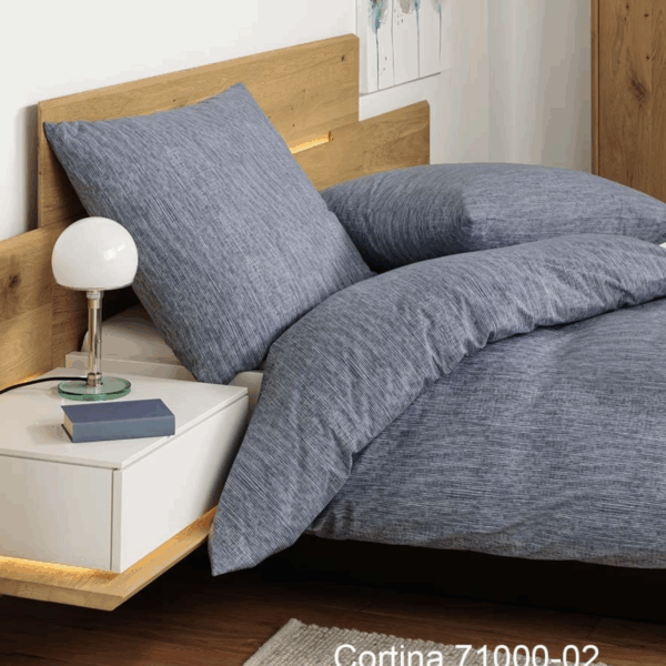 2 x Janine Soft-Cotton Bettwäsche CORTINA 71000/02 blau