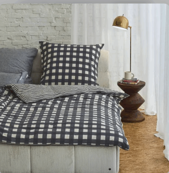 2 x Tom Tailor Flanell Bettwäsche „Karo“ 155x220 cm zeitlos schön, kuschelig warm und stilvoll elegant 4tlg