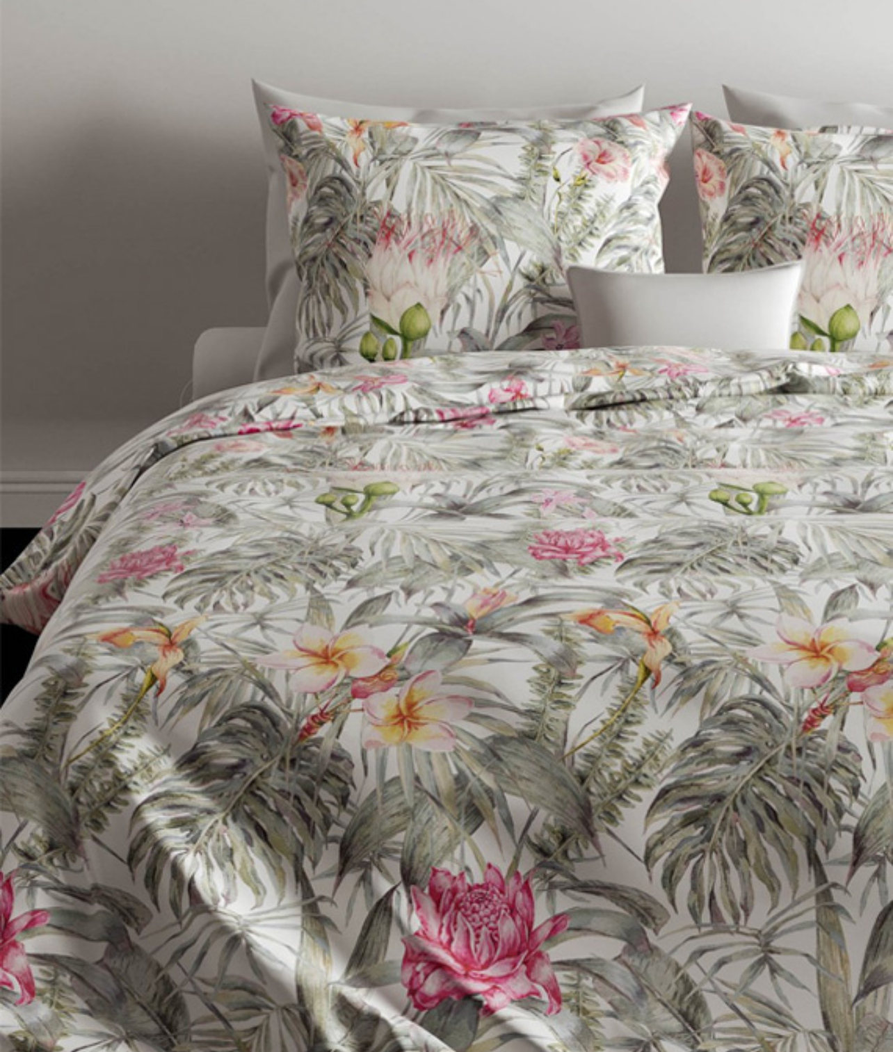 2 x Zo Home Arthur Green – 4-teilige Baumwoll-Bettwäsche (135x200) mit Blumen- & Blättermotiv – Bild 4