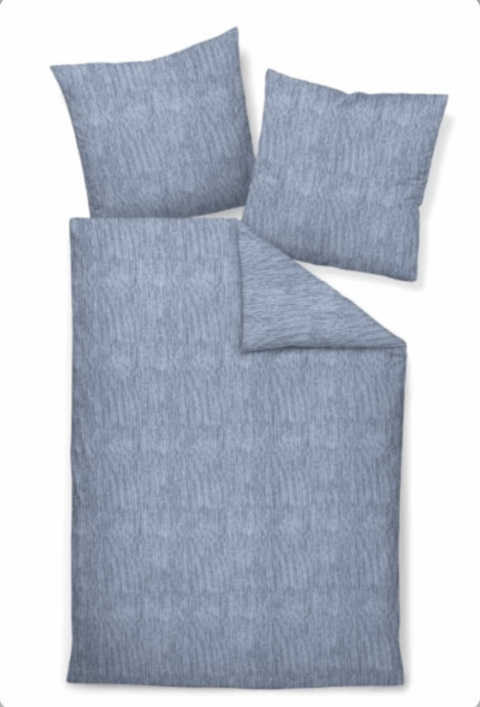 2 x Janine Soft-Cotton Bettwäsche CORTINA 71000/02 blau – Bild 2