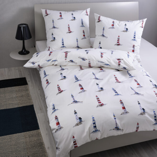 Janine Mako-Satin Bettwäsche “modern art S 42144” – Träume von Meeresrauschen 4-teiliges Set in der Größe 135×200 cm