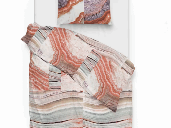 2 x ZoHome Sam Multi – 4-teilige Baumwoll-Bettwäsche (135x200) im modernen abstrakten Design