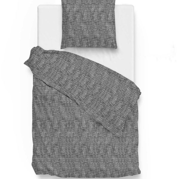 2 x Bettwäsche Zo Home Blitz Ink Black Flanell 4tlg 155x220