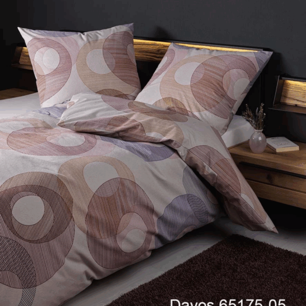2 x Janine Feinbiber Bettwäsche DAVOS 65175 beere 155x220cm 4tlg