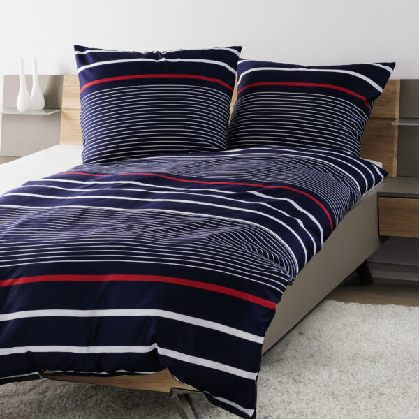 Janine Mako-Satin Bettwäsche J.D. 87105 – Stilvolle Eleganz trifft auf höchsten Schlafkomfort 4-teiliges Set in der Größe 155×220 cm