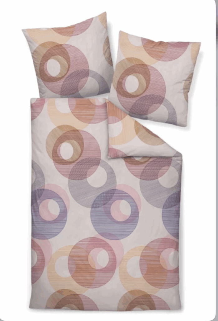 2 x Janine Feinbiber Bettwäsche DAVOS 65175 beere 155x220cm 4tlg – Bild 2