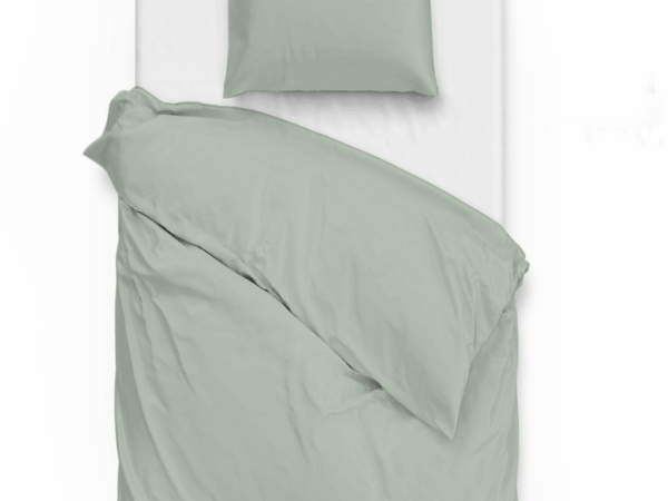 2 x ZoHome Satinado Foam Green – 4-teilige Mako-Satin Bettwäsche (135×200) aus Baumwolle in elegantem Foam Green