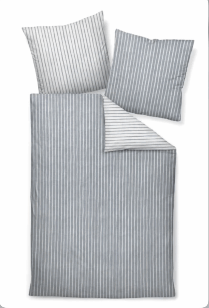 2 x Janine Feinbiber Bettwäsche DAVOS 65170 grau 155x220cm 4tlg – Zeitloses Design und wohltuende Wärme – Bild 3