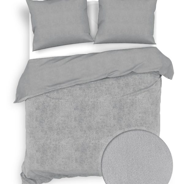2 x Bettwäsche Zo Home Velluto Lava Grey 4tlg 155x220