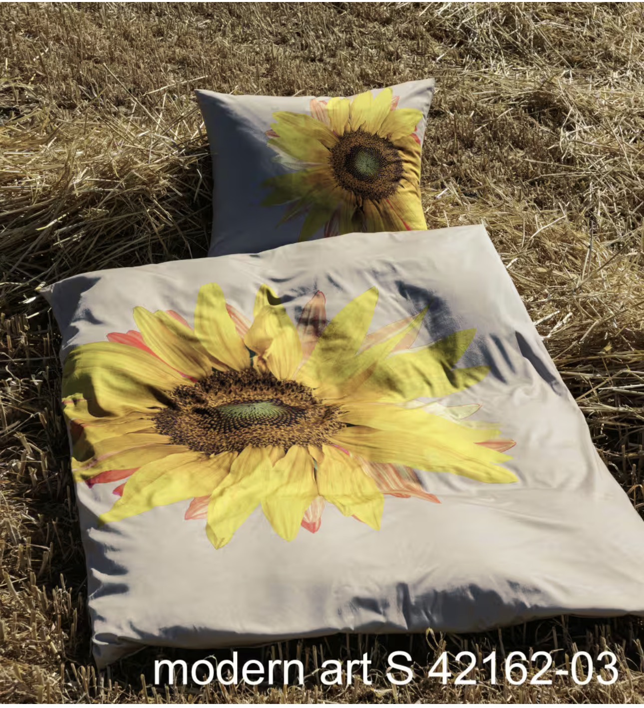 2 x Janine Mako-Satin Bettwäsche modern art S 42162 gelb sand (135x200 cm) – Bild 3