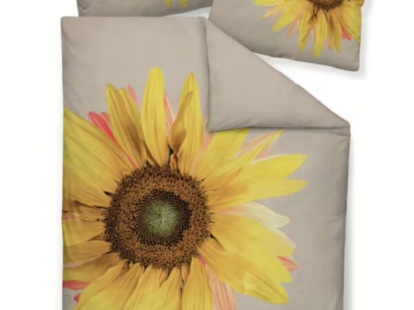 2 x Janine Mako-Satin Bettwäsche modern art S 42162 gelb sand (135x200 cm)