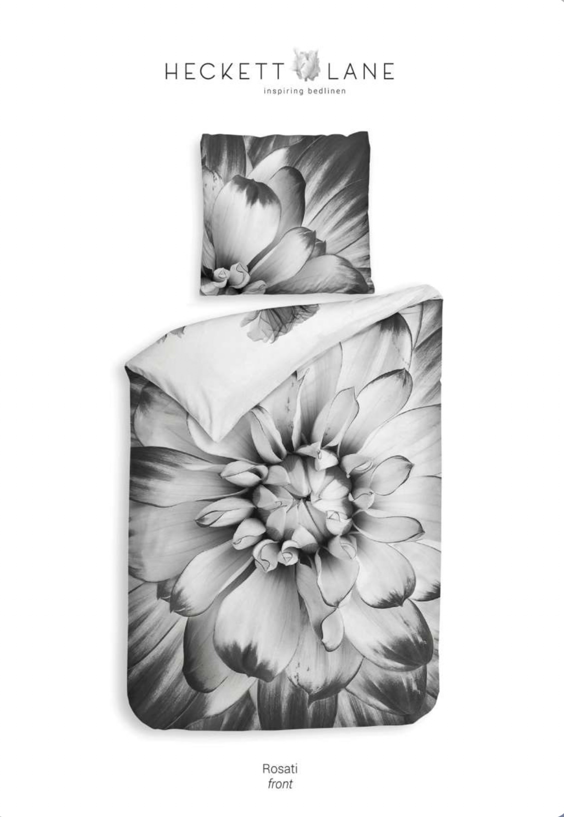 2 x Heckett Lane Bettwäsche „Rosati Black-White“ – 4-teilig, 155x220 cm – Eleganz, die man fühlen kann – Bild 3