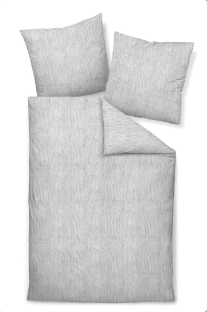2 x Janine Soft-Cotton Bettwäsche CORTINA 71000/07 natur grau 4 tlg – Bild 2