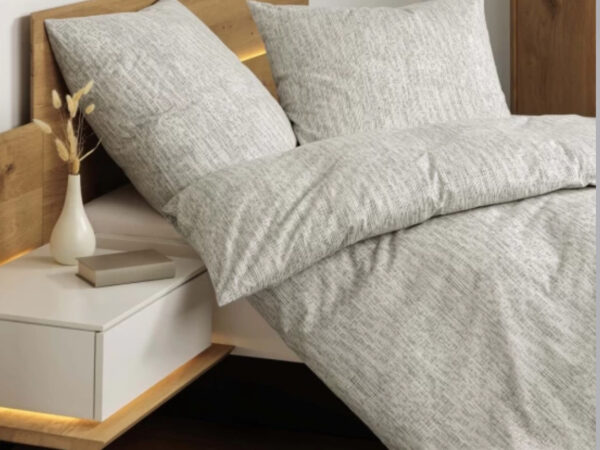 2 x Janine Soft-Cotton Bettwäsche CORTINA 71000/07 natur grau 4 tlg