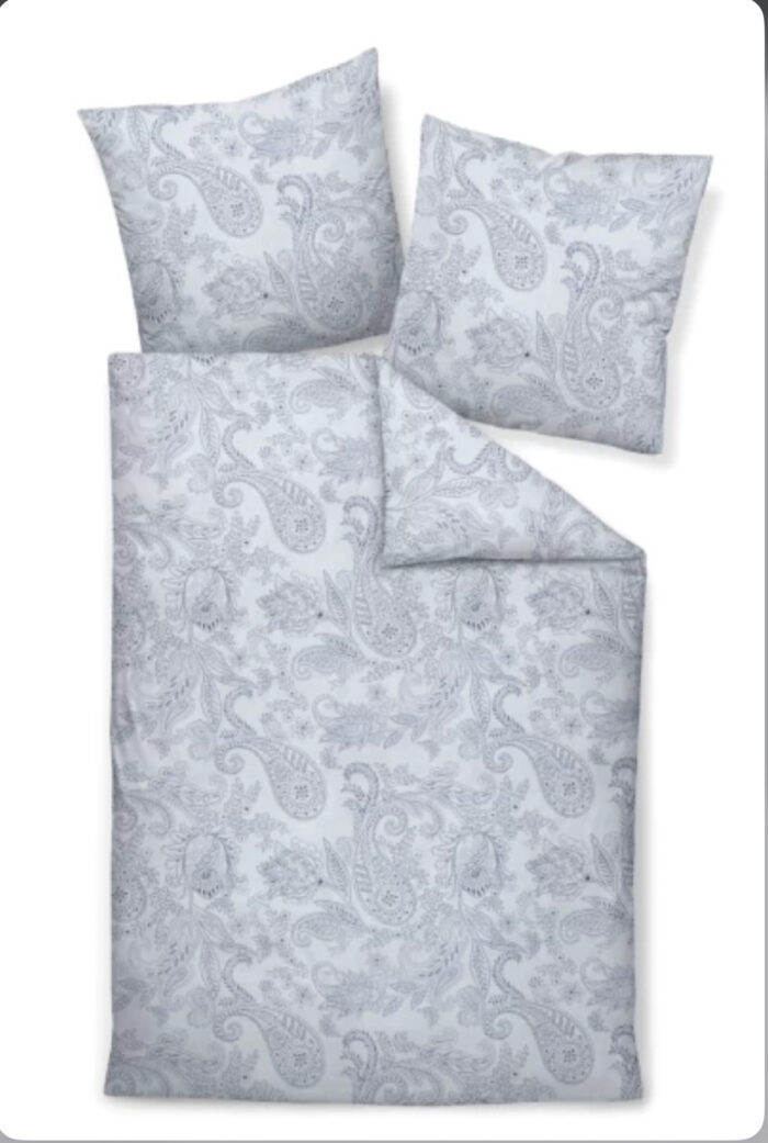 2 x Janine Soft-Cotton Bettwäsche CORTINA 71001/02 blau 135x200 4tlg – Bild 2