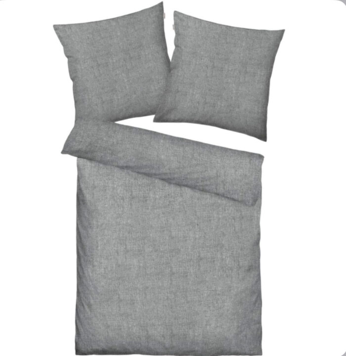 2 x Tom Tailor Melange Bettwäsche 135x200 cm edle Melange-Optik trifft wohlig weiche Flanell-Qualität 4tlg