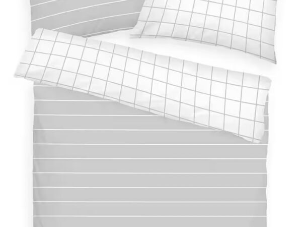 2 x Tom Tailor Renforcé Bettwäsche „Karo / Streifen“155x220 cm stylisch, hochwertig, markant 4tlg