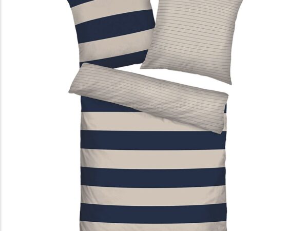 2 x Tom Tailor Renforcé Bettwäsche 155x220 cm  – luxuriöse Baumwolle trifft stilvolles Design 4tlg