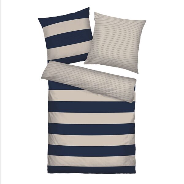 2 x Tom Tailor Renforcé Bettwäsche 155x220 cm  – luxuriöse Baumwolle trifft stilvolles Design 4tlg