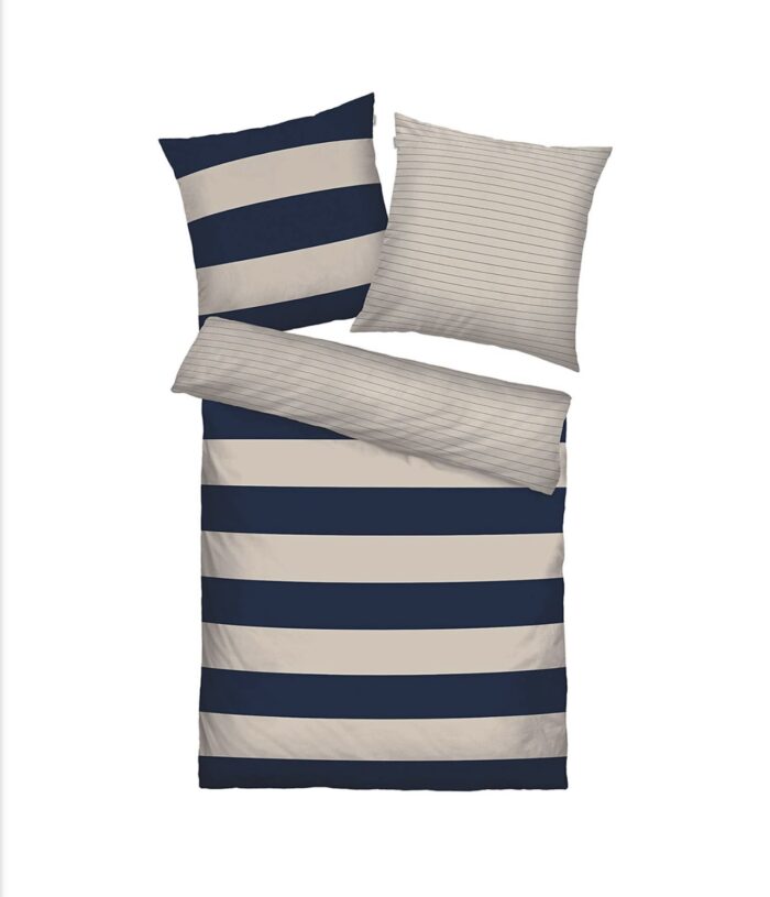 2 x Tom Tailor Renforcé Bettwäsche 155x220 cm  – luxuriöse Baumwolle trifft stilvolles Design 4tlg
