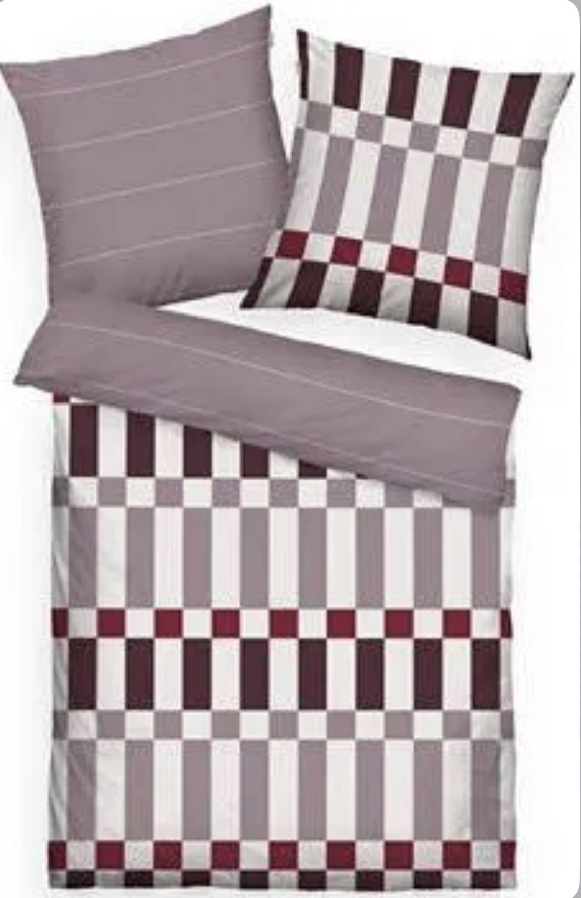 2 x TOM TAILOR Soft Renforcé Bettwäsche „Grafisches Karo“ 155x220 stilvoll wohnen, entspannter schlafen 4tlg