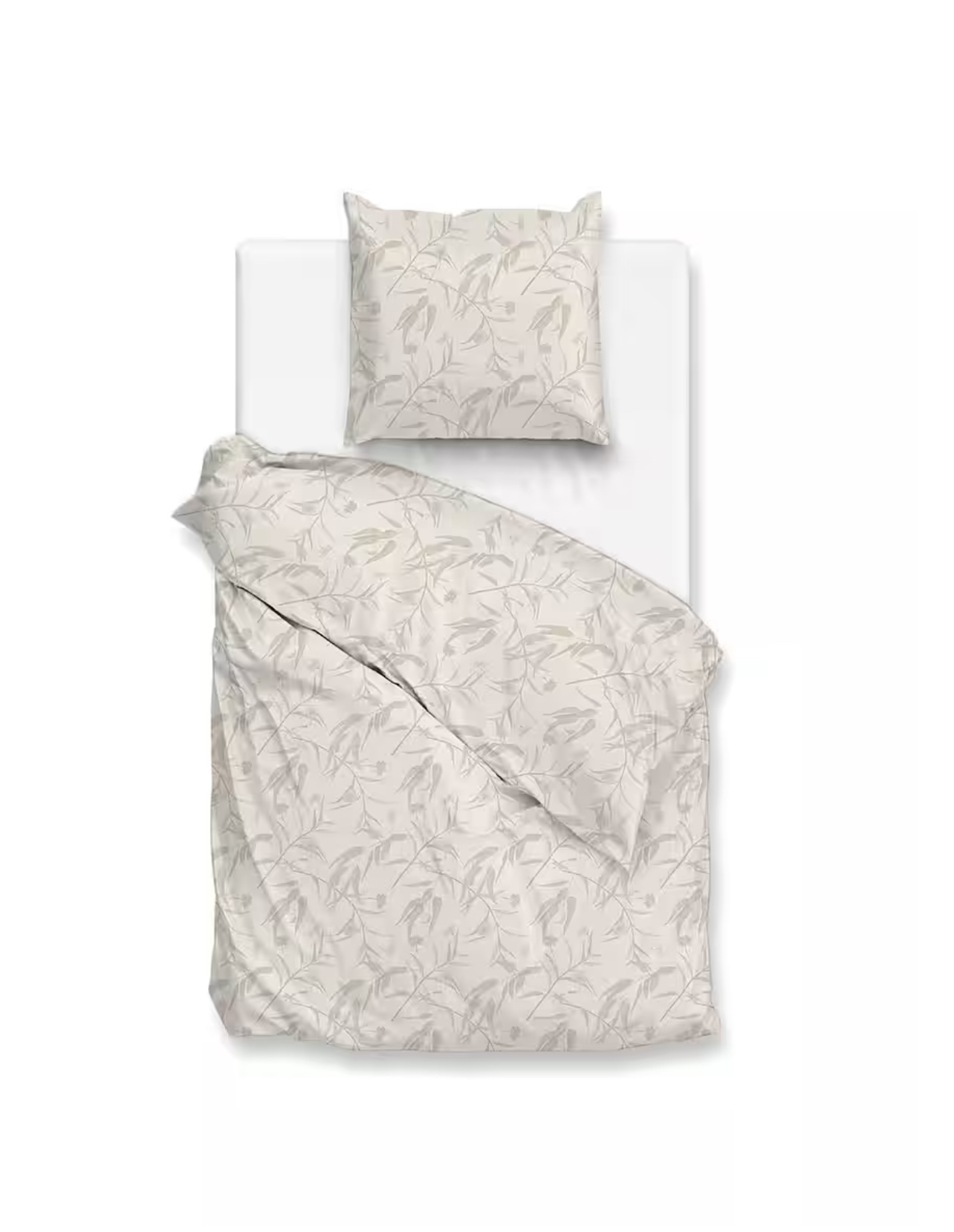 2 x Zo Home Bettwäsche „Fiori di Satinado Forest Sand“ 135x200 edler Glanz, feiner Schlafkomfort 4tlg – Bild 3