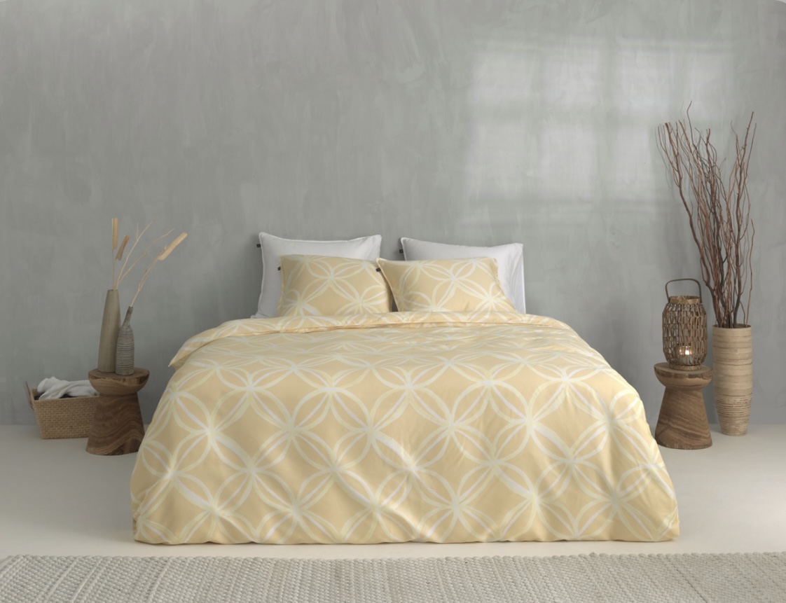 2 x ZoHome Agnetha Yellow – Exklusive Bettwäsche aus 100% Mako-Satin (155x220) in Yellow – Bild 4