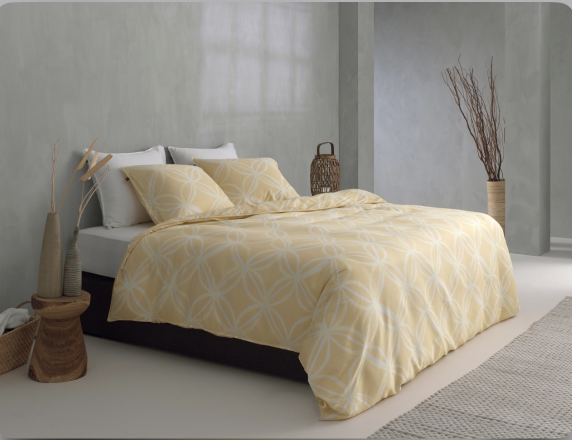 2 x ZoHome Agnetha Yellow – Exklusive Bettwäsche aus 100% Mako-Satin (155x220) in Yellow – Bild 5