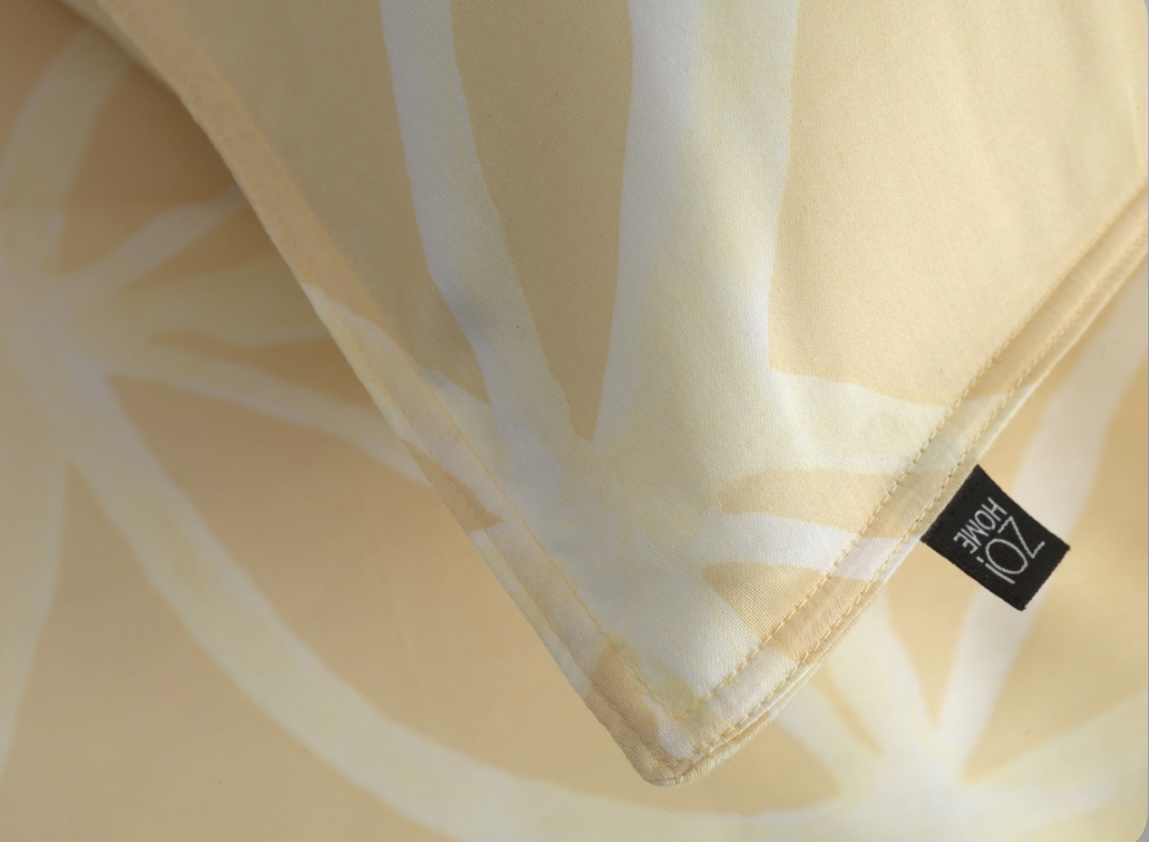 2 x ZoHome Agnetha Yellow – Exklusive Bettwäsche aus 100% Mako-Satin (155x220) in Yellow – Bild 3