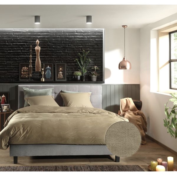 2 x Bettwäsche Zo Home Velluto a Coste Pale Gold 4tlg 155x220