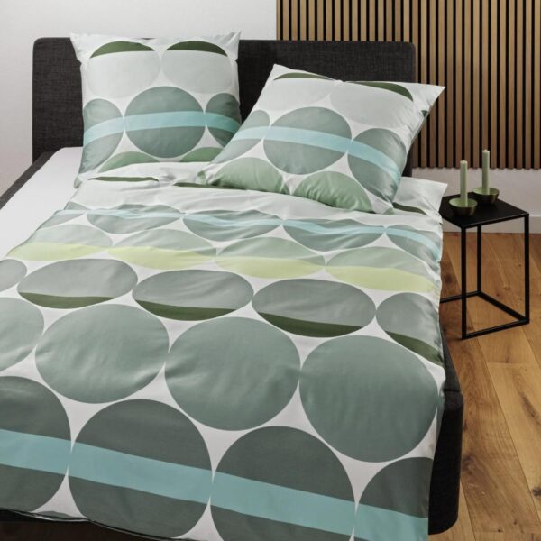 2 x Janine Mako-Satin Bettwäsche 155x220 J.D. 87104 – 4-teiliges Set (2 Bettdecken + 2 Kopfkissen 80x80 cm)
