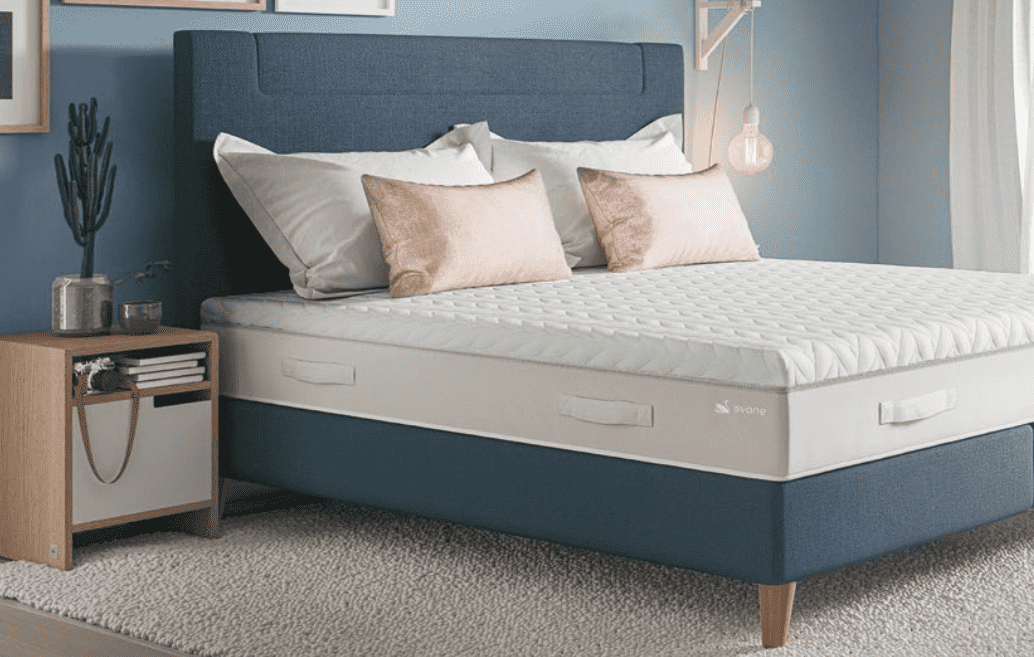 Svane Zupreme Kontinentalbett mit Kopfteil Berlin in Nordic Blue-min