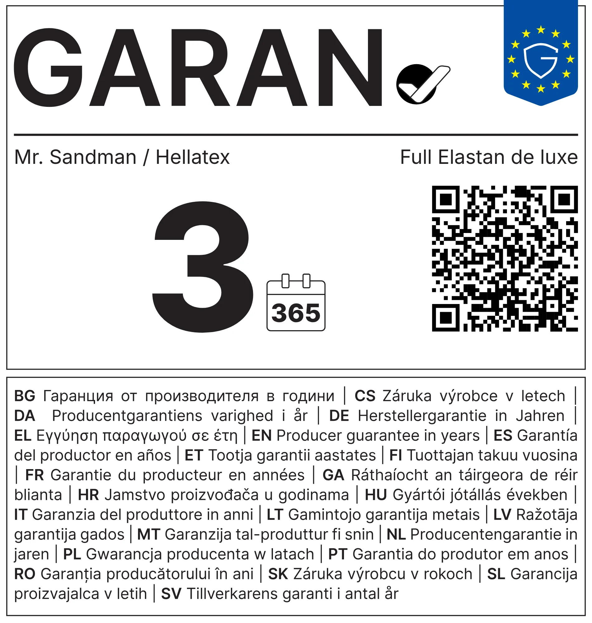 Full Elastan de Luxe Topper Spannbettlaken von Mr. Sandman – Bild 2