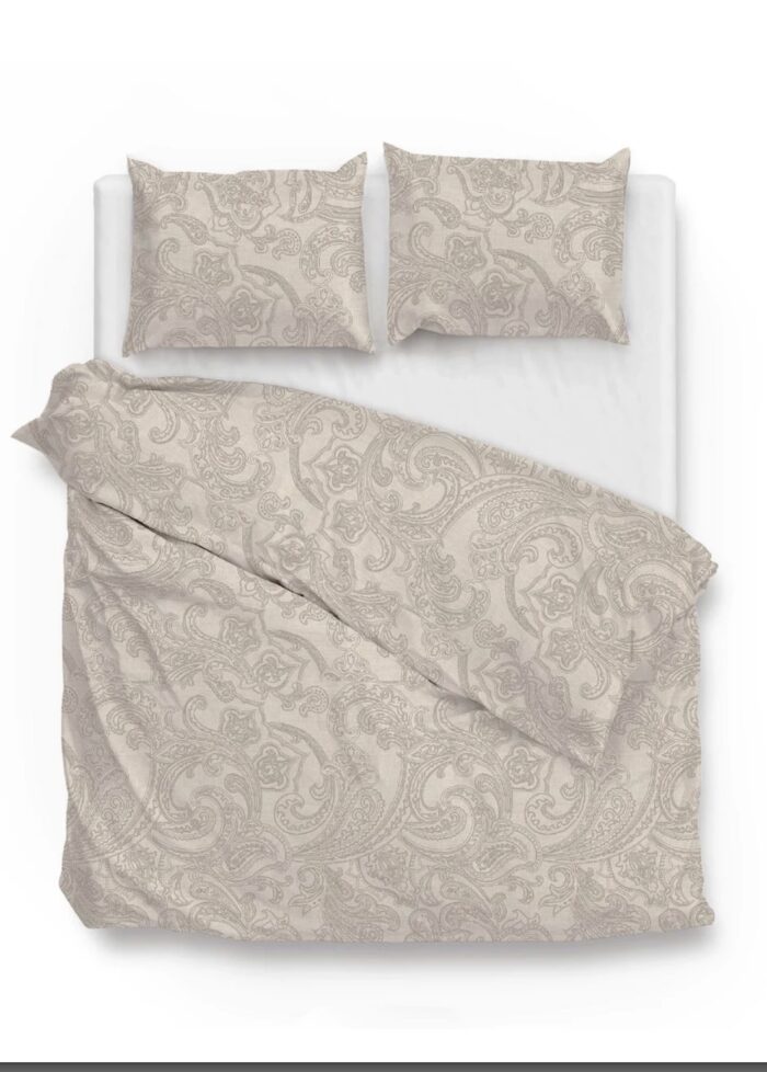 2x Bettwäsche Zo Home Paisley di Lino Sandy Beige 155x220 4tlg – Bild 5