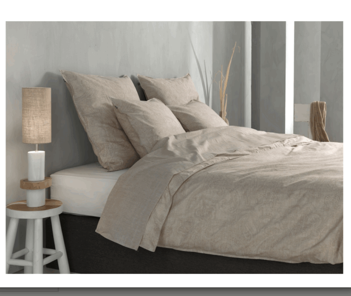 2x Bettwäsche Zo Home Paisley di Lino Sandy Beige 155x220 4tlg – Bild 3