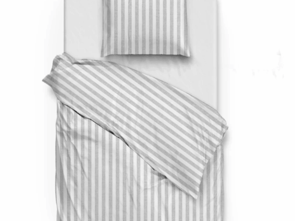 2x Bettwäsche Zo Home Banda di Lino Dove Grey Baumwolle 135×200 4tlg