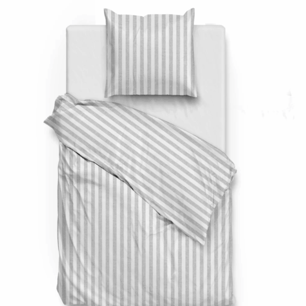 2x Bettwäsche Zo Home Banda di Lino Dove Grey Baumwolle 135×200 4tlg