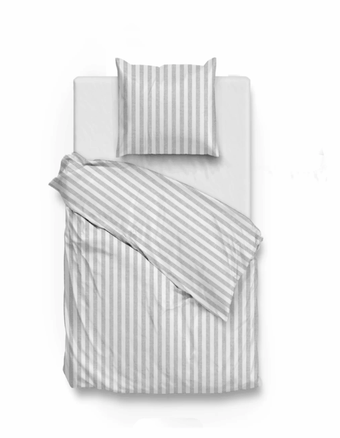 2x Bettwäsche Zo Home Banda di Lino Dove Grey Baumwolle 135×200 4tlg