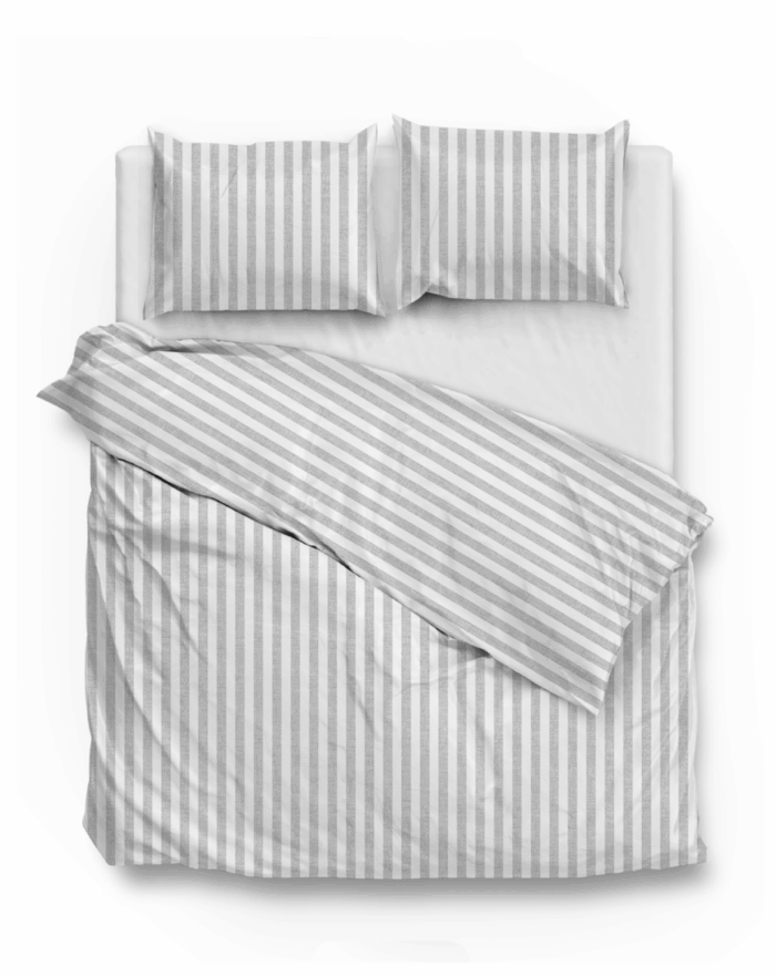 2x Bettwäsche Zo Home Banda di Lino Dove Grey Baumwolle 135×200 4tlg – Bild 5
