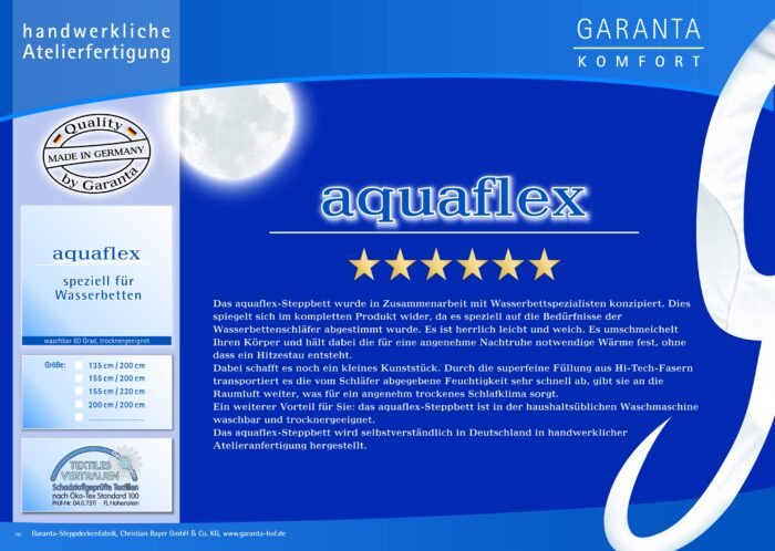 Wasserbetten- Steppdecke Aquaflex von Garanta-931
